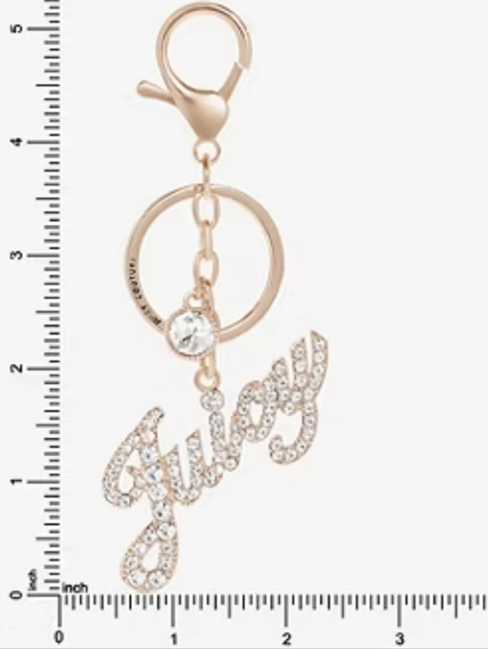Juicy Couture Pink and Gold Logo Script Key & Card Holder Keychain - Picture 5 of 9